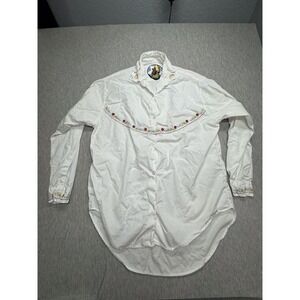 Vintage Native American Womens‎ Embroidered “Flower Power” Shirt Size M